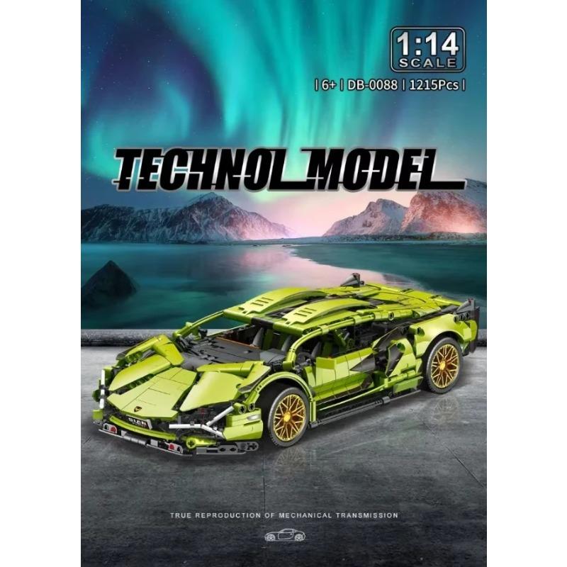 Technical Building Blocks Racing Car Static Model or Remote Control Electric RC Car Version Optional Construction Toys for Boys