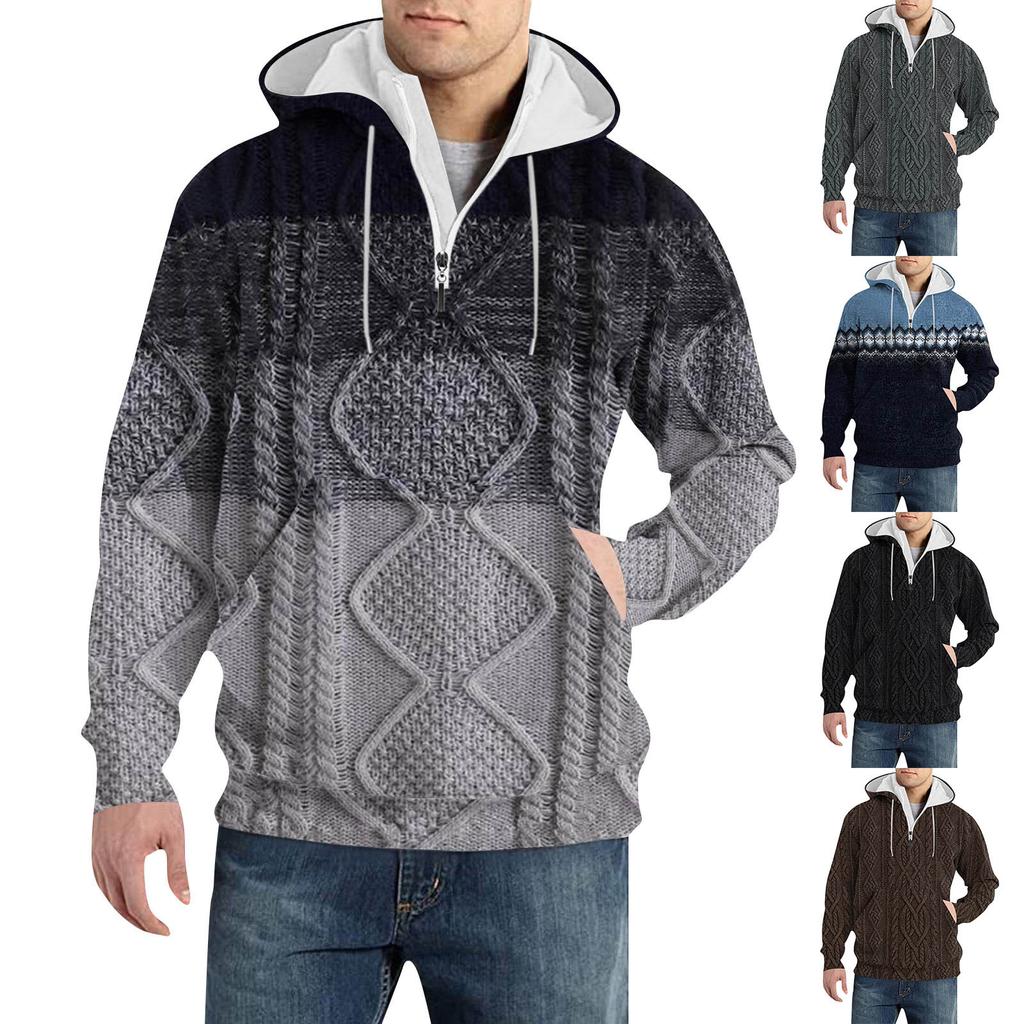 Spring And Autumn Men's Standing Collar Sweatshirt Is Outdoor Casual Sweaters Tops