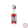 925 Sterling Silver Charm Fit Fashion Bracelets Original Wedding Cars Pendant Charms Crystal Red Enamel Diy Women Jewelry