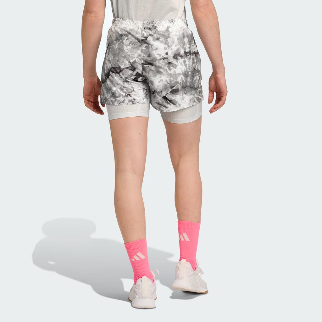 Adidas Own The Run Spray Dye 2-In-1 Short 'Orbit Grey/Black'
