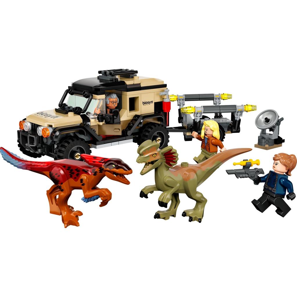 LEGO Jurassic World Pyroraptor and Dilophosaurus Transport 76951 Игрушечный блок представляет мультфильм о динозаврах для мальчиков и девочек от 7 лет и старше