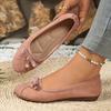 Fashion Women Ballet Flats Shoes Slip On Flat Comfortable Sneakers Women Casual Retro Bow Shoes Women Round Toe Shallow Mouth Loafers