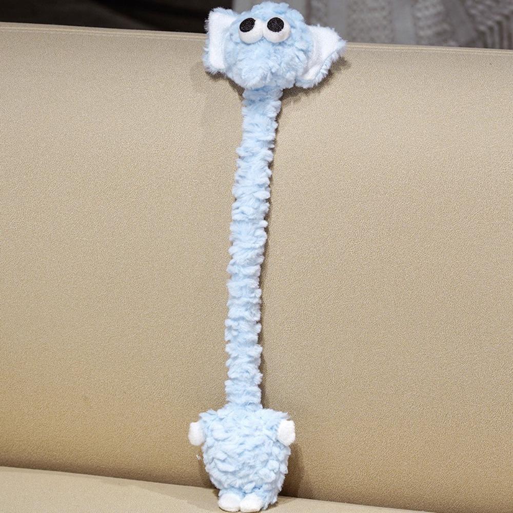 Funny Design Long Neck Monkey Plush Keychain White Color Elephant Plush Pendant Gift for Girls