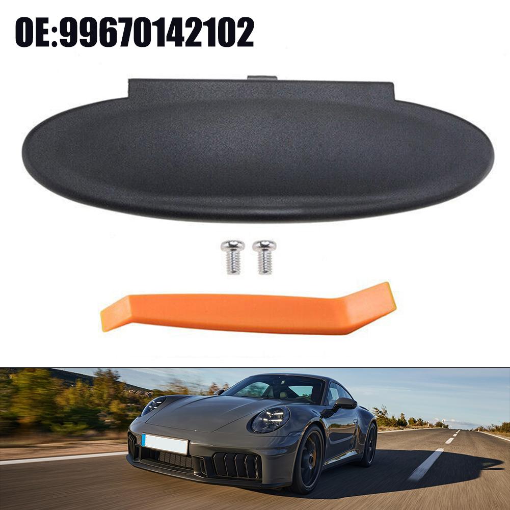 Makeup Mirror Cover Mirror Sun Visor Mirror Black Car Sun Visor Cover Wear-resistant High Universality Fitment For Porsche 996