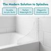 2Pcs Acrylic Water Barrier Strip Transparent Baffle Plate Nail-Free Shower Splash Guard  Bathtub