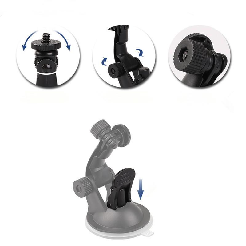 Glass Suction Cup Action Camera Sport Cam Tripod Mount For Car Record Holder Stand Bracket For Gopro 13 12 11 10 9 8 Accessories