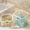 Transparent Storage Box, Laundry Bead Storage Box, Storage Container for Hair Rings and Hair Clips, Desktop Miscellaneous Box
