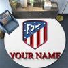 Custom Name,Atletico Grit round rug,Rugfor Living Room Bedroom Playroom ,Non-slip Floor Mat,Holiday and Birthday Gifts.chl