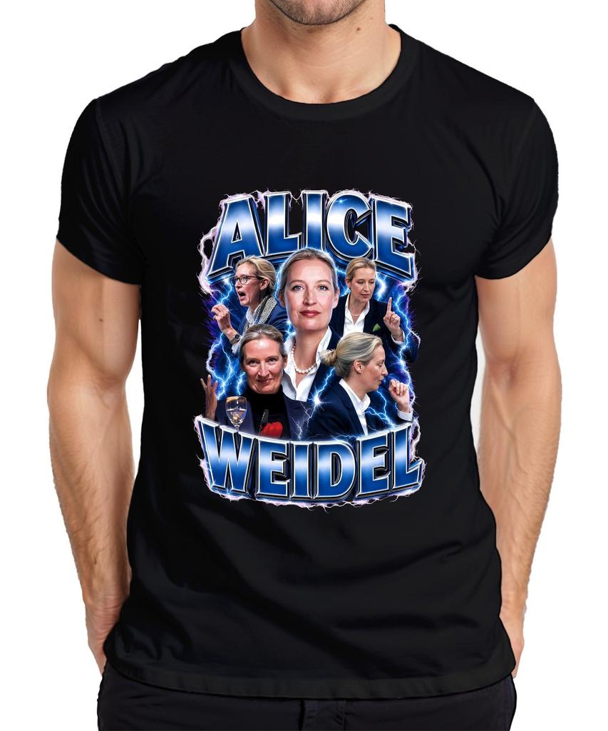 Alice Weidel AfD Patriotism Germany Statement Sarcasm Courage Mens T-Shirt