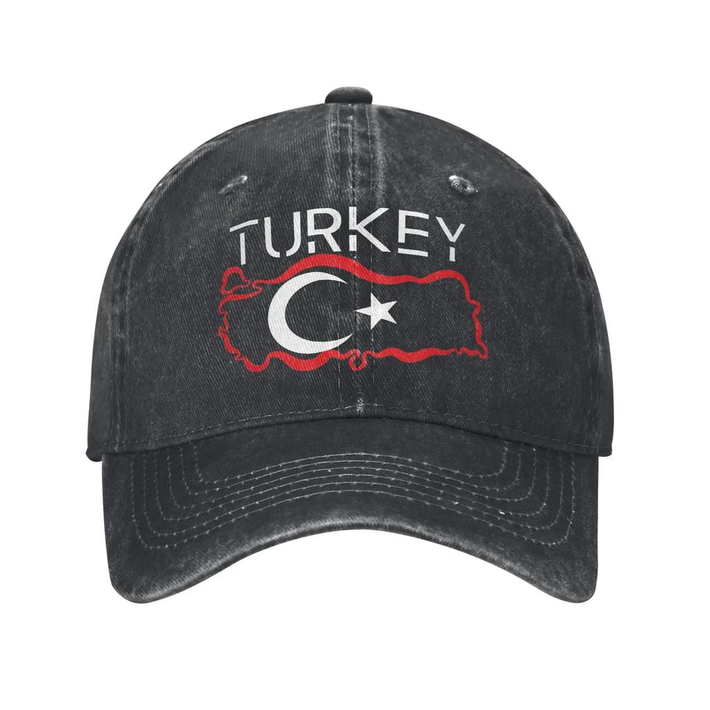Turkish Flag Turkey Proud  Baseball Cap Vintage Distressed Washed  Sun Cap Unisex Style Outdoor Activities Gift Hats Cap