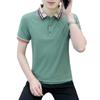 Мужская летняя рубашка поло с коротким рукавом и свободными лацканами, повседневная мужская футболка с коротким рукавом