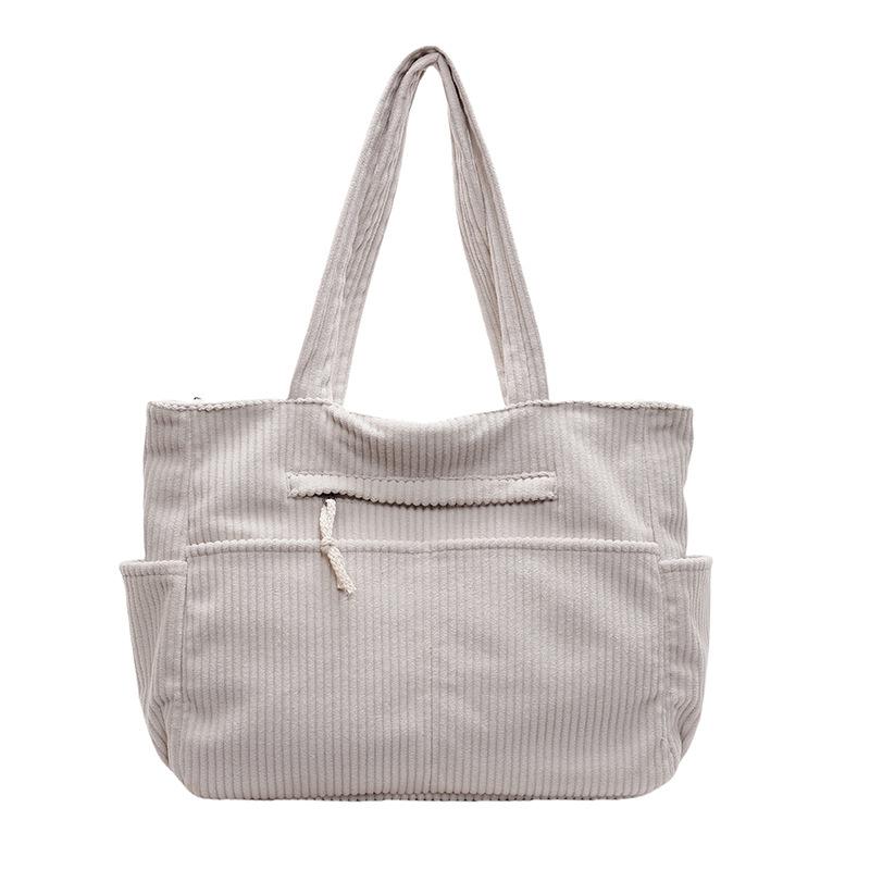 Сумка через плечо женская большая вместительная вельветовая сумка однотонная сумка-тоут сумка для поездок на работу