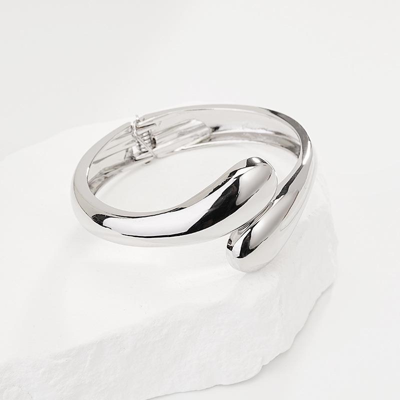 Изысканный высококлассный геометрический браслет-обертка в форме капли - Ретро металлический стиль