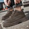 Новые модные осенне-зимние мужские низкие ботинки Martin для студентов и мальчиков, трендовая рабочая обувь с мягкой подошвой, кроссовки Martin для охраны труда