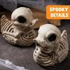 Resin Halloween Duck Skeleton Model Grotesque Halloween Desktop Decoration Skull-And-Duck Statue