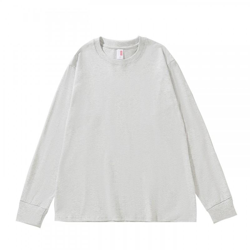 230g Heavyweight Cotton Long Sleeve T-Shirt Loose Fit Crew Neck Casual Top Men Women