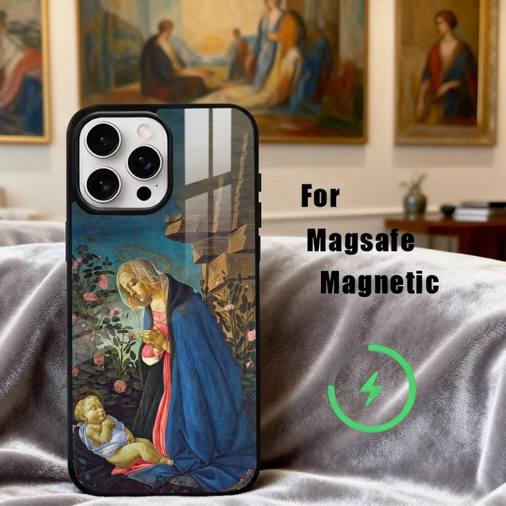 Чехол для телефона S-Sandro B-Botticelli R-Renaissance для iPhone 17,16,15,14,13,12,Plus,Pro,Max с магнитной беспроводной зарядкой MagSafe
