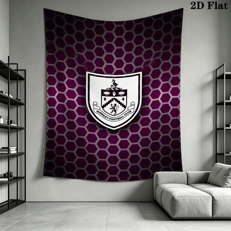 Burnley Fc Wall Tapestry Aesthetic Wall Hanging Printed Fabric Blanket Decorative Tapestries for Bedroom Living Room Home Decor