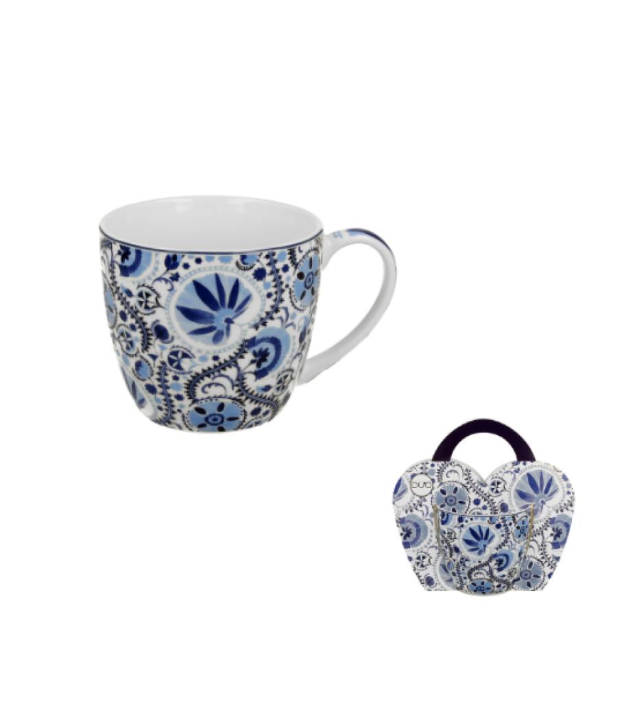 Porcelain Mug 460 Ethnic Mosaic Naresh Blue
