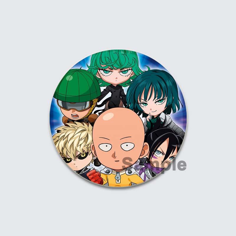 32/44/58 мм Аниме One Punch Man значки на лацкан мультфильм косплей Сайтама Генос Дженос Соник Тацумаки Фубуки Гару значки броши аксессуары подарки