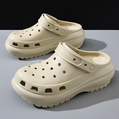 Новая модная обувь с отверстиями женская платформа для улицы EVA крутые тапочки мужские