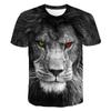 Summer Round Neck Animal Pattern 3D Printed Top Fashionable Casual Short Sleeved Children's Boy T-shirts