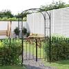 VidaXL Garden Arch with Gate Black 108x45x235 Cm Steel 319352