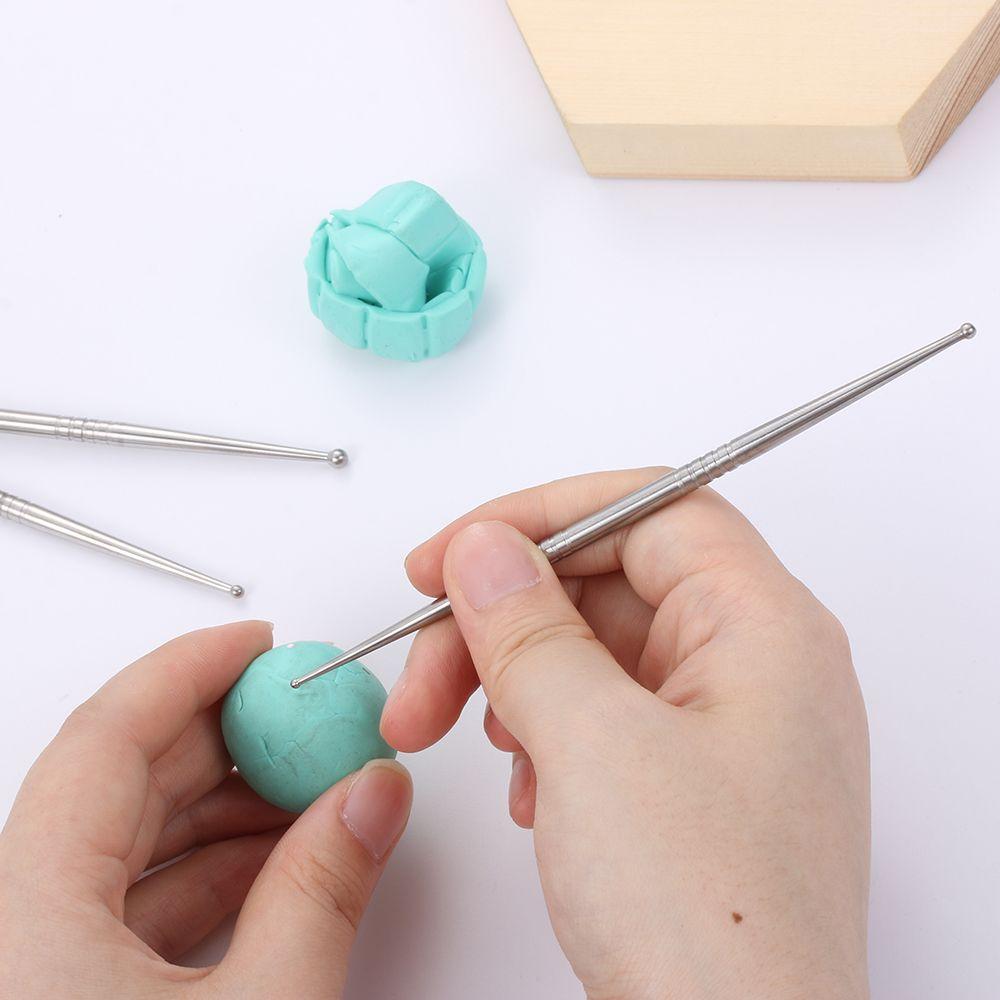 Rod Stainless Steel Model Cloth Line Ceramic Carving Needle Clay Rod Pottery Tool Double Head