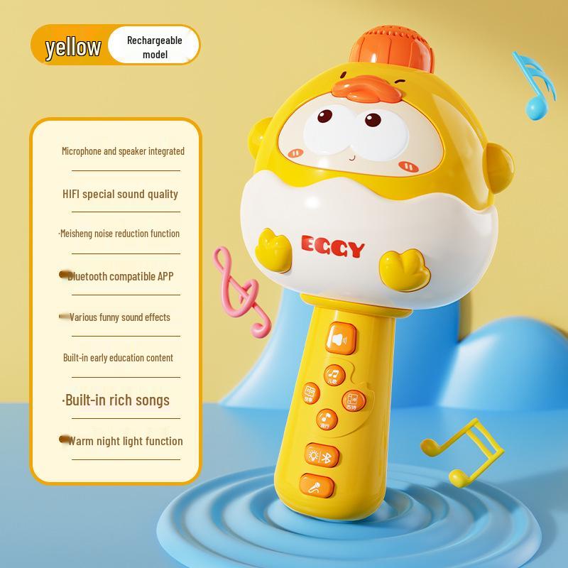 Мультяшный Bluetooth Караоке Микрофон и Динамик для Детей: Игрушка для пения и музыкального взаимодействия между родителем и ребенком
