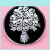 Trendy Skeleton Chest Pin Brooch Crafted From Durable Alloy Perfect For Halloween Celebrations