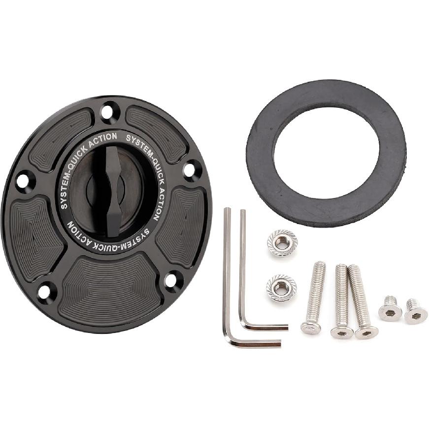 Quick Release Keyless Fuel Gas Cap 105mm For Yamaha MT-09 / MT-07 2013-2023, FZ-07 / MT-07 /MT-09, 2014-2019, FZ-10 / MT-10 2016-2019, YZF-R1/YZF-R6