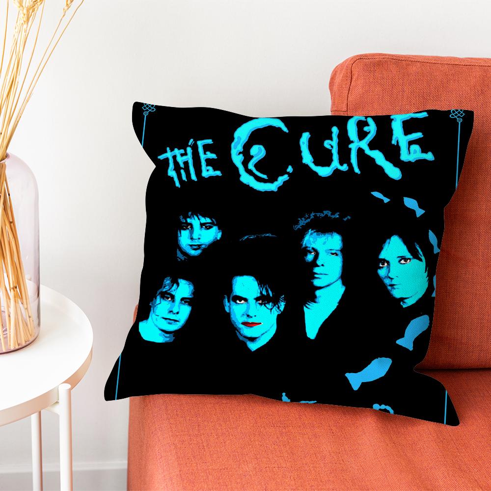 Винтажная наволочка The Cure Rock Band Наволочка Подушка для гостиной Диван Чехол для подушки Подходит для украшения дома, спальни, комнаты