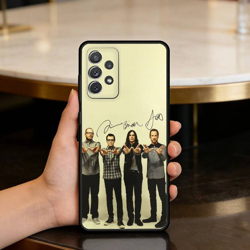 Cool W-Weezer-we Band Phone Case For Samsung Galaxy A73,A72,A71,A70,A53,A52,A51,Soft Silicone Black Cover