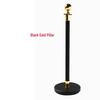 Luxury Black Gold Crown Event Lanyard Pole with Round Ball Pillar for High-End Hotel Welcomes