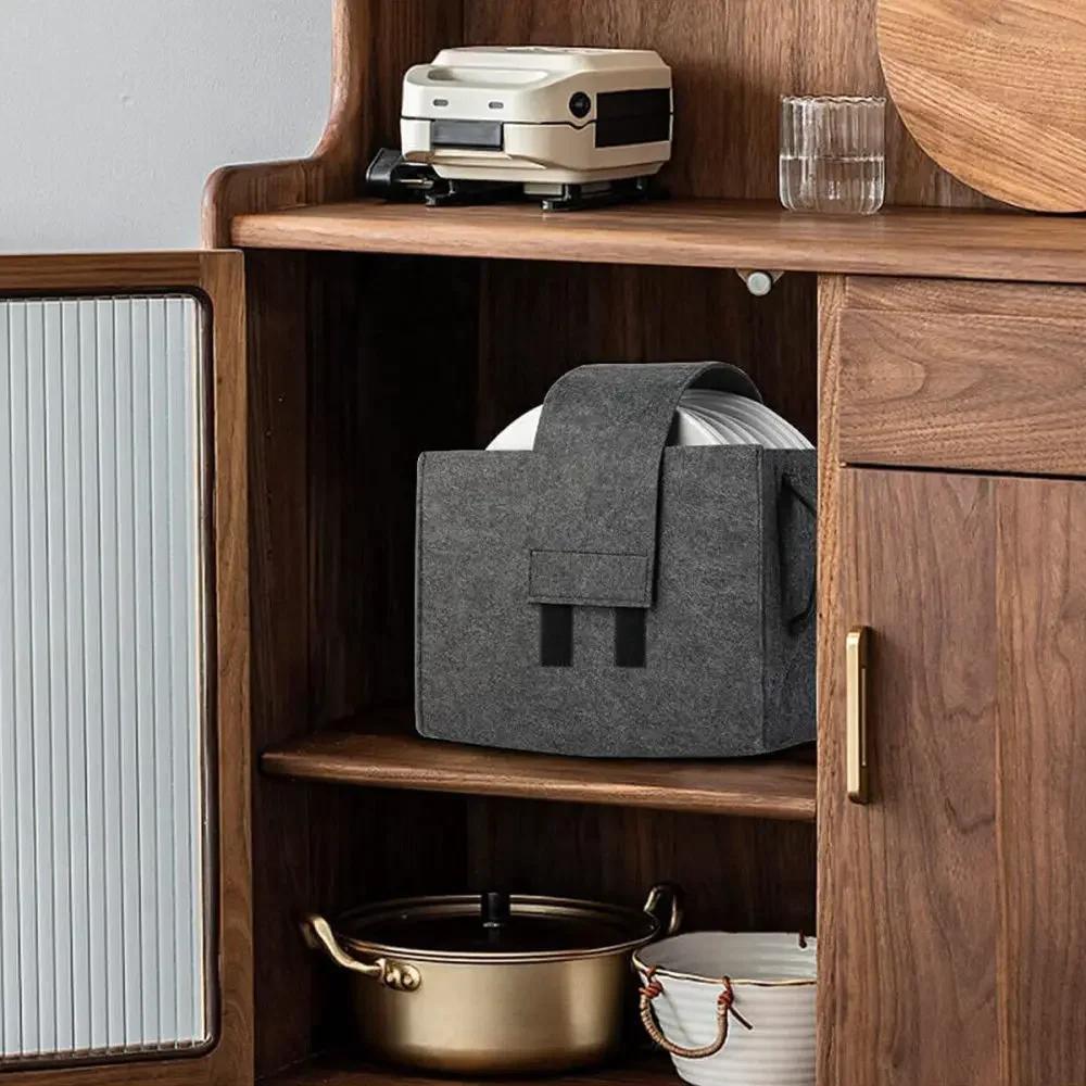 Фетровая тарелка, блюдо, чашка, сумка для хранения, держатель, утолщенный, контейнеры для кемпинговой посуды, кухонный шкаф для автодома, многослойная организация