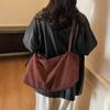 2025 Autumn and Winter New Retro Shoulder Tote Bag Slack Large Capacity Lazy Wind Suede Pillow Bag