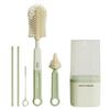 Store88 Baby Bottle Brush, Bottle Cleaning and Drying Stand, Portable Travel Baby Supplies, Compact (Green)