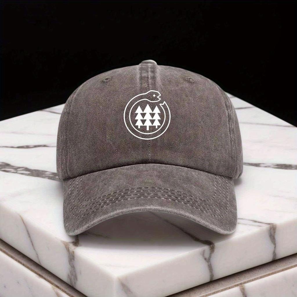 Tree and Snake Prints Composed of Simple Lines Are Trendy and Fashionable Hip-hop Baseball Caps for Men and Women.