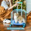 Прозрачная коляска для кошек 4 колеса Прочная Дешевая Транспортная коляска Переноска для кошек и щенков Тележка-кейс Роскошные товары для домашних животных На улице