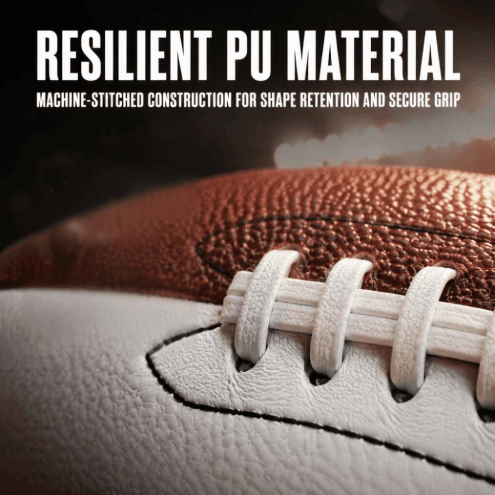 Oval Size 9 Football Brown and White Training Football Durable American Football Recreational Play