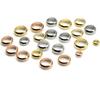 50Pcs 1/2/3/4/5/6/8mm Stainless Steel Gold Tone Ring Spacer Beads Big Hole Stopper Beads Charm for DIY Bracelet Jewelry Making
