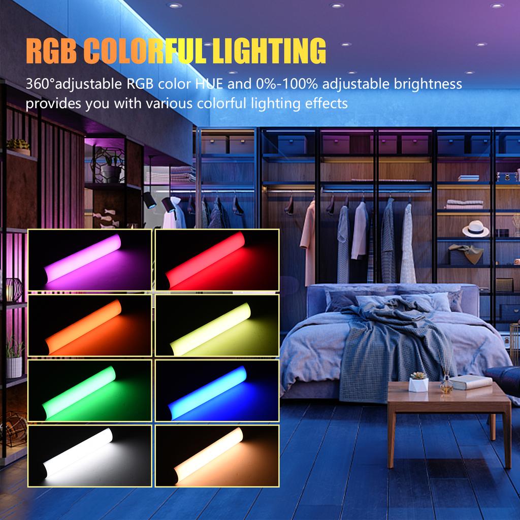 Andoer W200RGB Портативный светодиодный светильник для видеосъемки, перезаряжаемый заполняющий свет RGB, 2500–9000K, с регулируемой яркостью 20