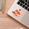 Strawberry Pacman Frog Sticker | Durable for Laptop, Car, Luggage, Skateboard & More - Perfect for Teens, Adults, Creative Decor & Gifting