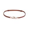 Adjustable Faux Leather Belt For Women With Circle Buckle For Casual And Office Wear