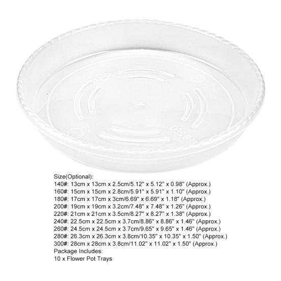 10шт пластиковые цветочные горшки поддоны прозрачные круглые формы креативный декор тарелок