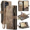Чехлы для телефона Samsung Galaxy S26 Ultra со шнурком CASEME C30 на молнии с держателем для нескольких карт Обложка из ПУ кожи