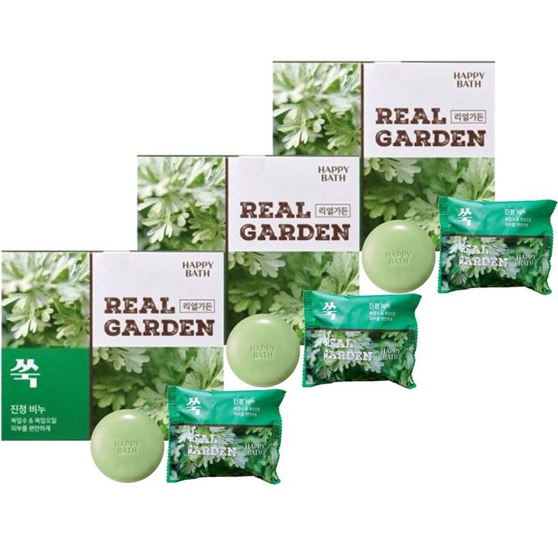 Happy Bath Real Garden Soothing Soap Mugwort, 90g x 24 pcs
