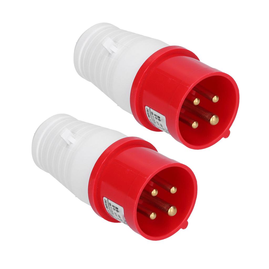 2 шт. 4-контактная промышленная вилка 3-фазный круглый водонепроницаемый разъем 3P+E IP44 380В415В 16А