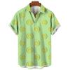 Men's Shirts 3D Fruit Printed Shirts For Women New Summer Funny Streetwear Short Shirts Mens Hawaiian Clothing