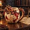 Fantasy Coffee Cup Dragon Egg Mug, Stainless Steel Liner 3D Relief Baby Unique Birthday Gift for Lovers Cup, Realistic Resin Desktop Ornament